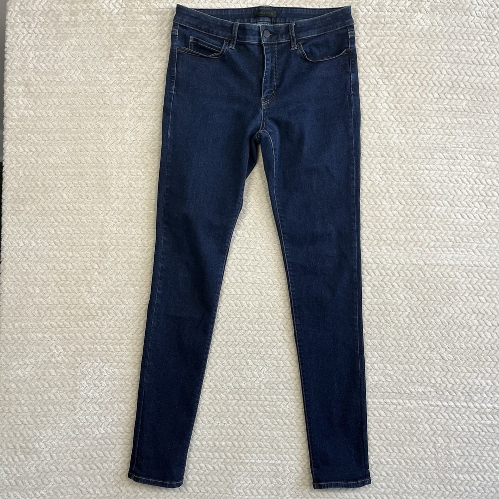 Uniqlo Ultra Stretch Skinny Fit Tapered Jeans Womens 30/33 Dark Indigo Preppy